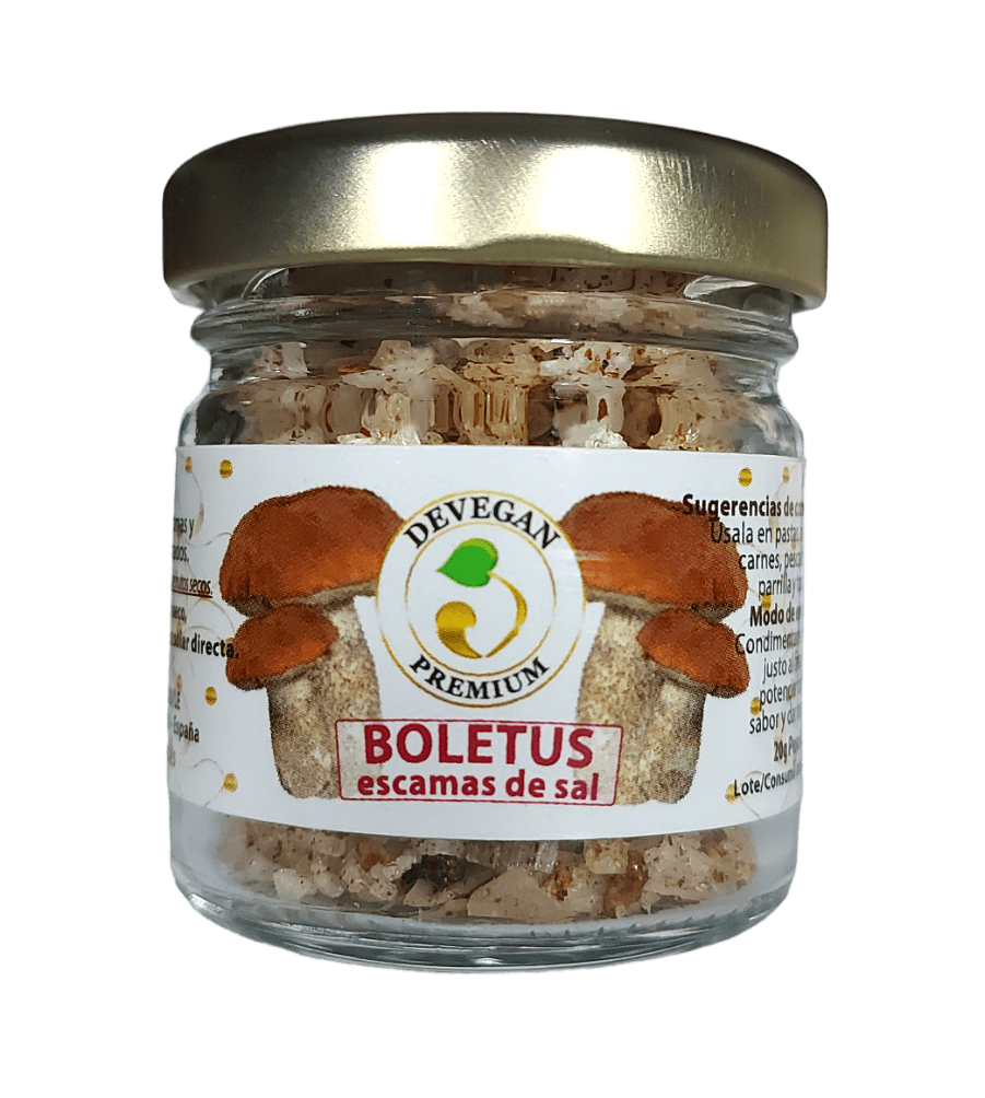 Escama de sal con boletus